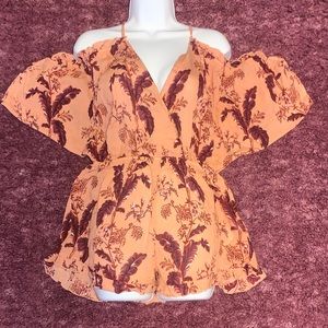 TOPSHOP floral romper size small